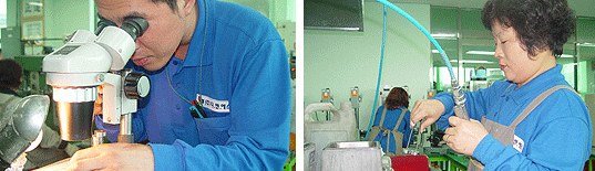 육안검사 / 세척공정 사진